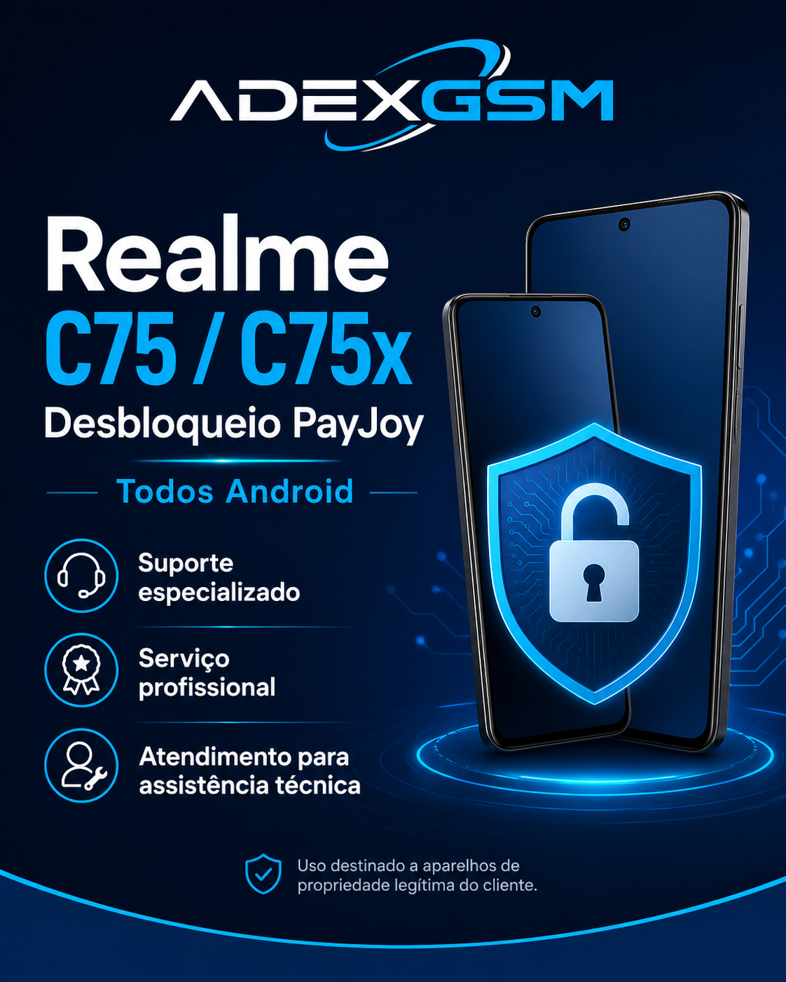 Realme C75 / C75x – Desbloqueio PayJoy | Todos Android